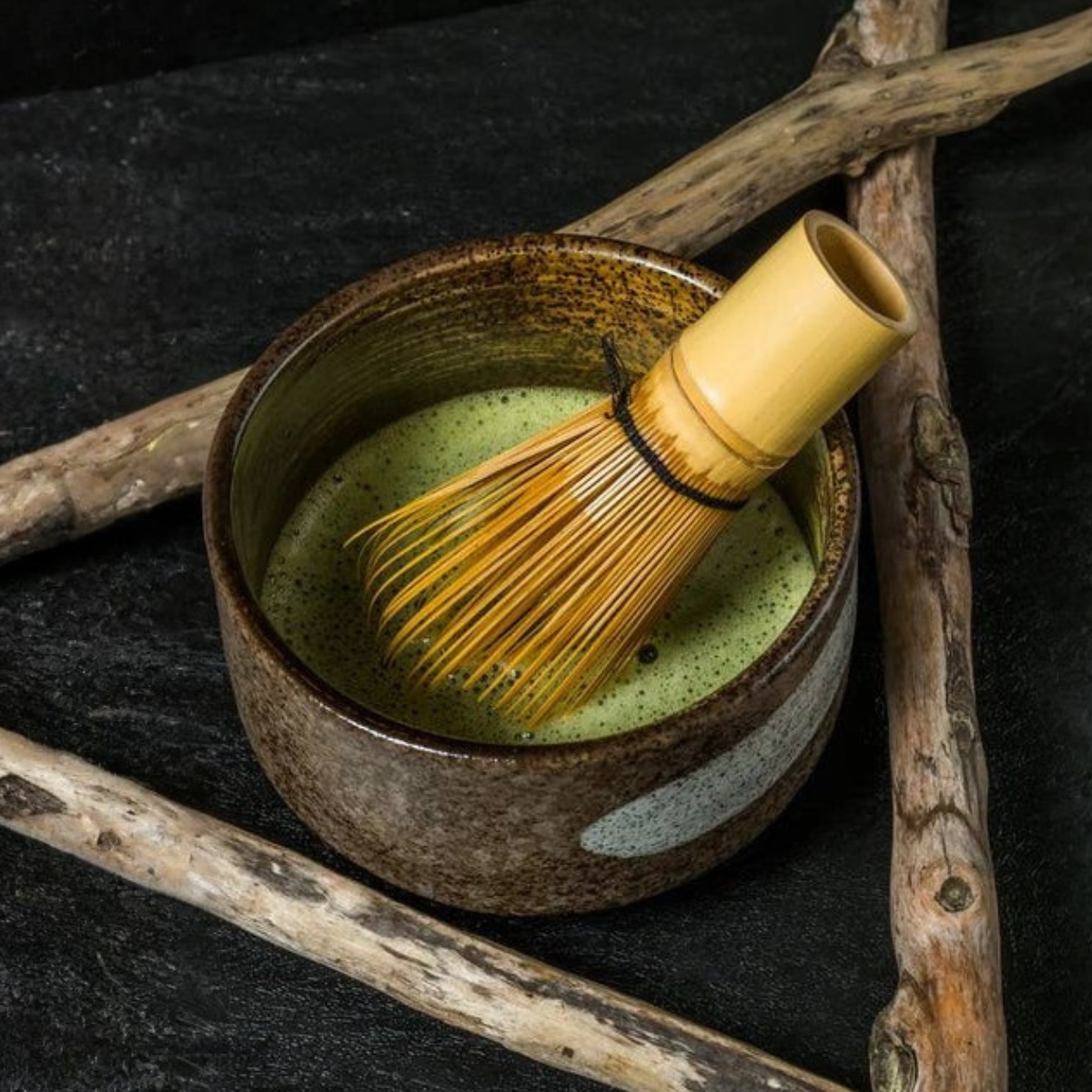 Brushstroke Brown Mino-yaki Chawan
