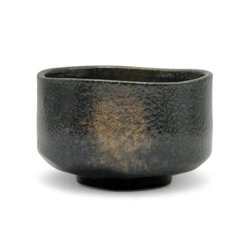 Kuro Sunafuki Black Mino-yaki Chawan