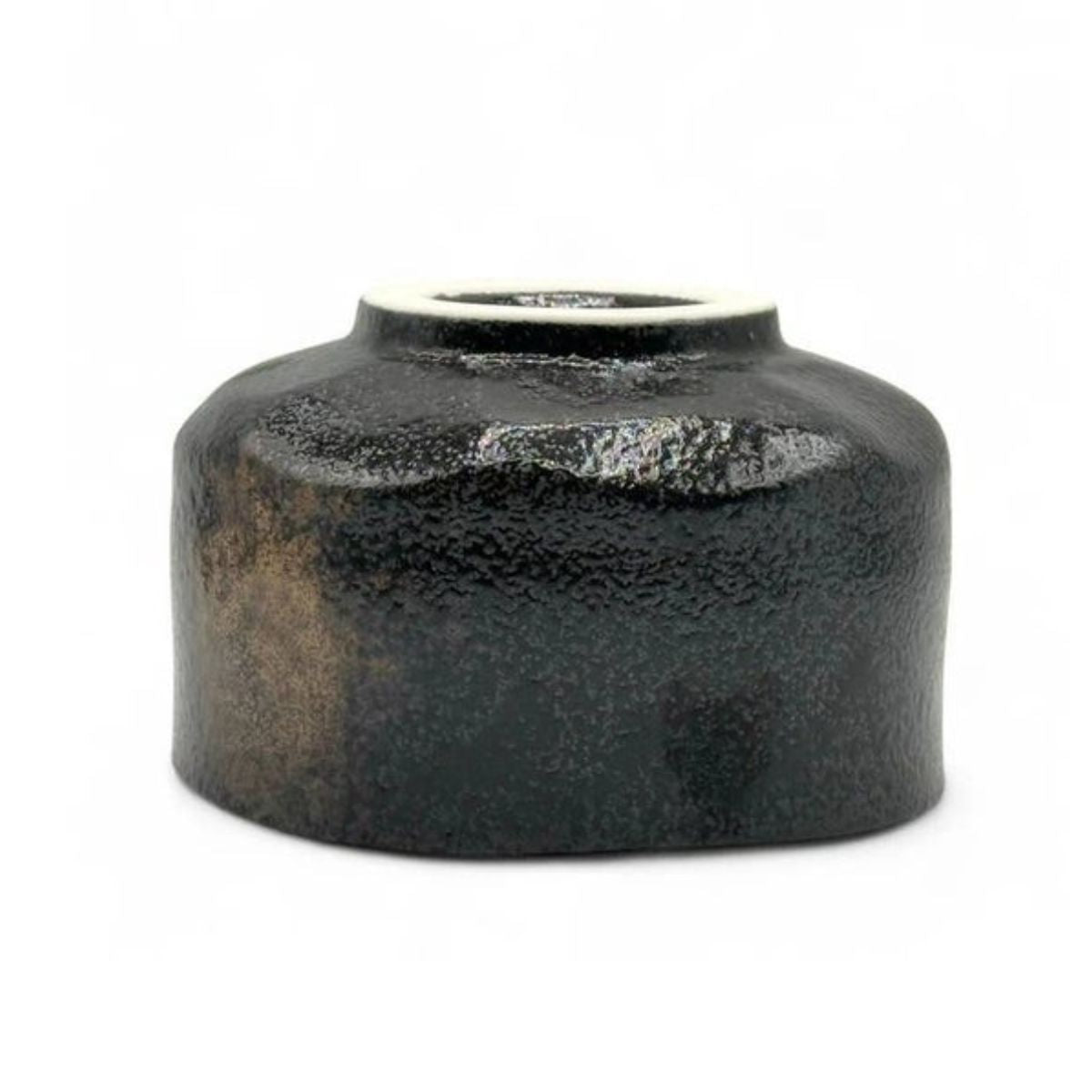 Kuro Sunafuki Black Mino-yaki Chawan