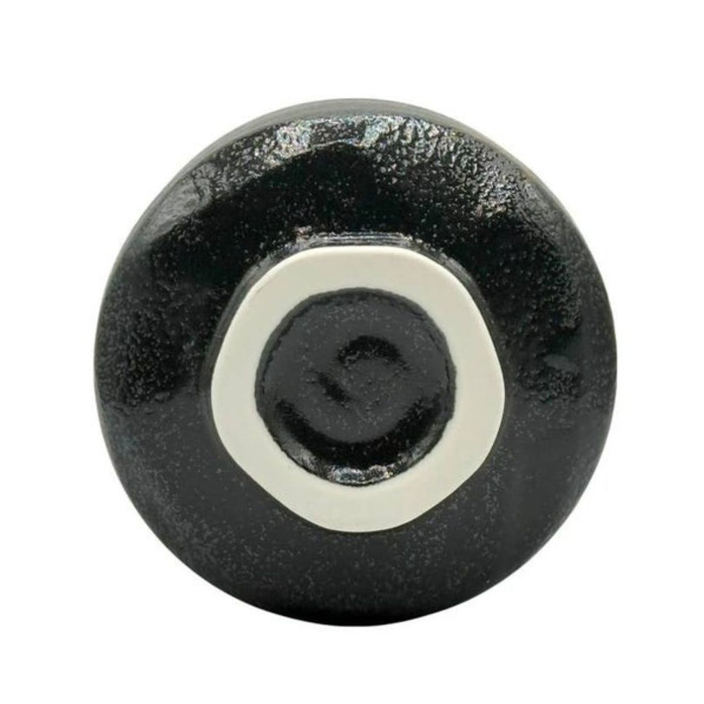 Kuro Sunafuki Black Mino-yaki Chawan